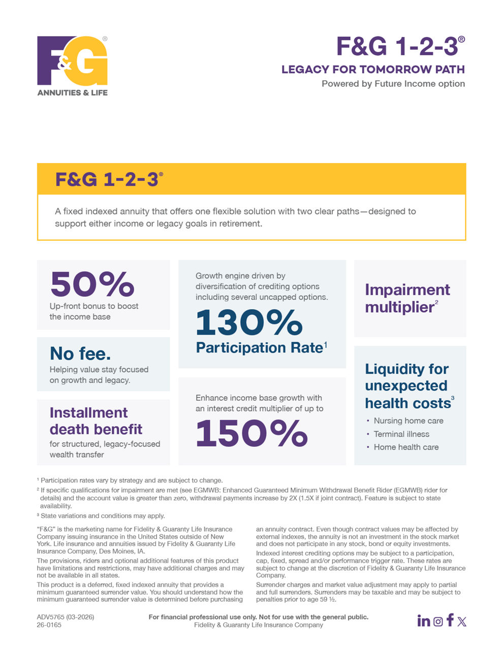 Cover of Legacy option flyer