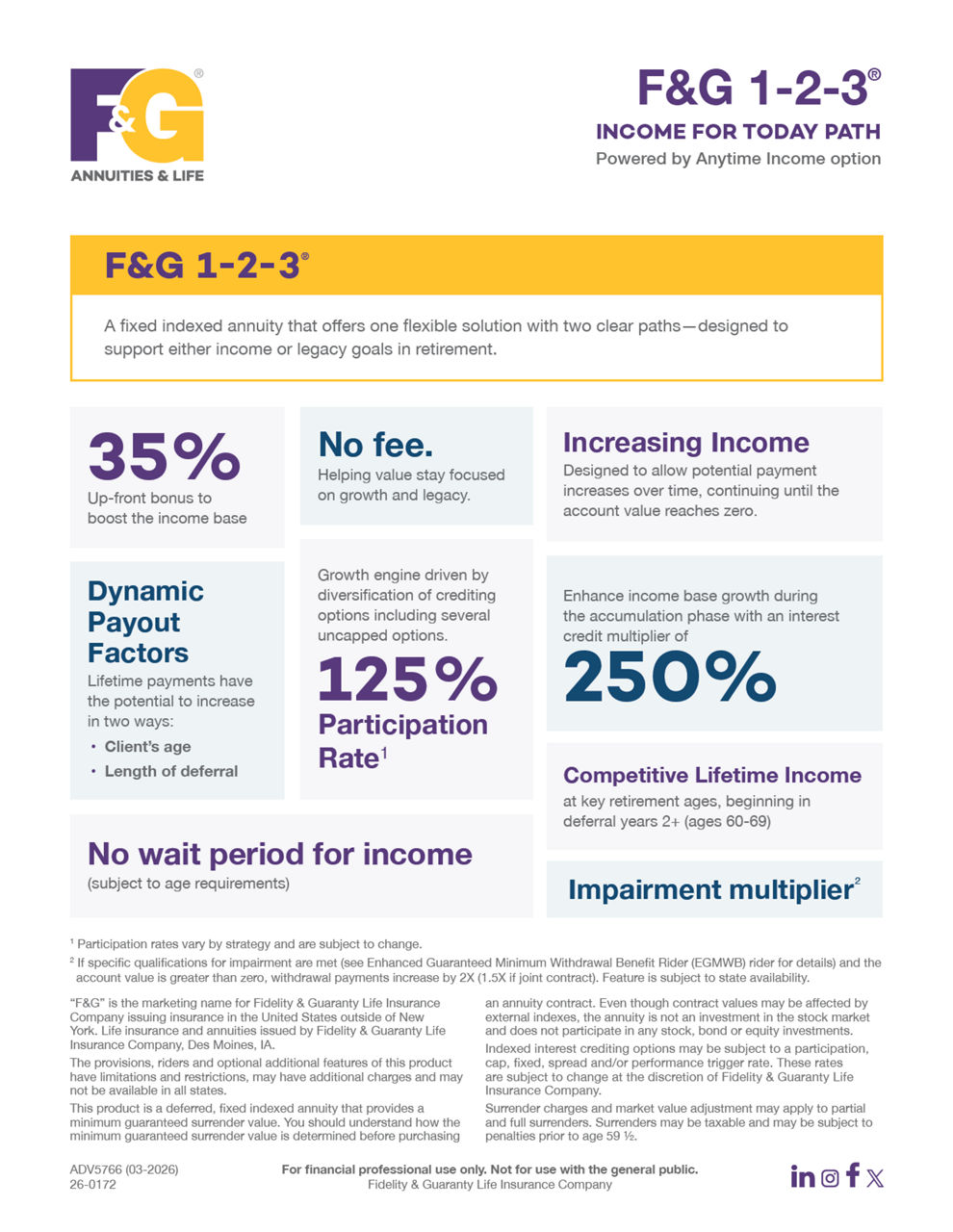 Cover of Income option flyer